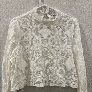 Zara Cream Lace Blouse